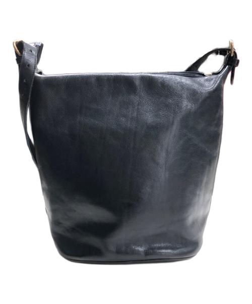 IL BISONTE（イル ビゾンテ）IL BISONTE (イル ビゾンテ) レザーショルダーバッグ ブラックの古着・服飾アイテム