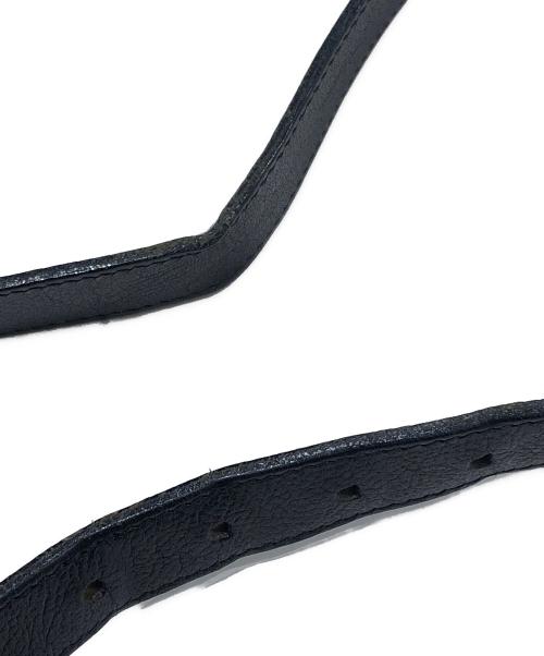 IL BISONTE（イル ビゾンテ）IL BISONTE (イル ビゾンテ) レザーショルダーバッグ ブラックの古着・服飾アイテム