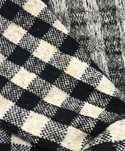 tricot COMME des GARCONS（トリココムデギャルソン）tricot COMME des GARCONS (トリココムデギャルソン) ベロアポケットウール混ダブルチェックジャケット ベージュ×ブラック サイズ:Sの古着・服飾アイテム