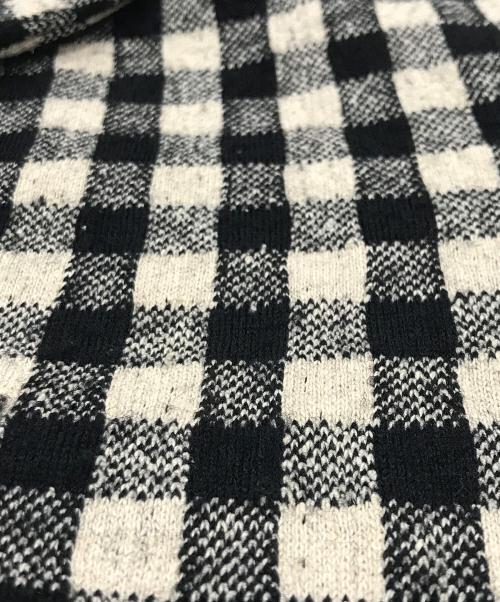 tricot COMME des GARCONS（トリココムデギャルソン）tricot COMME des GARCONS (トリココムデギャルソン) ベロアポケットウール混ダブルチェックジャケット ベージュ×ブラック サイズ:Sの古着・服飾アイテム