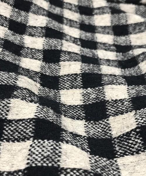 tricot COMME des GARCONS（トリココムデギャルソン）tricot COMME des GARCONS (トリココムデギャルソン) ベロアポケットウール混ダブルチェックジャケット ベージュ×ブラック サイズ:Sの古着・服飾アイテム