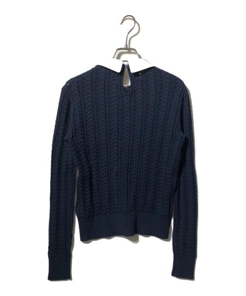 BROOKS BROTHERS（ブルックスブラザーズ）BROOKS BROTHERS (ブルックスブラザーズ) ディタッチャブルカラーコットンケーブルニット ネイビー サイズ:XSの古着・服飾アイテム