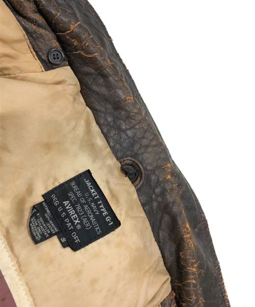 AVIREX（アヴィレックス）AVIREX (アヴィレックス) G-1フライトジャケット ブラウン サイズ:Sの古着・服飾アイテム