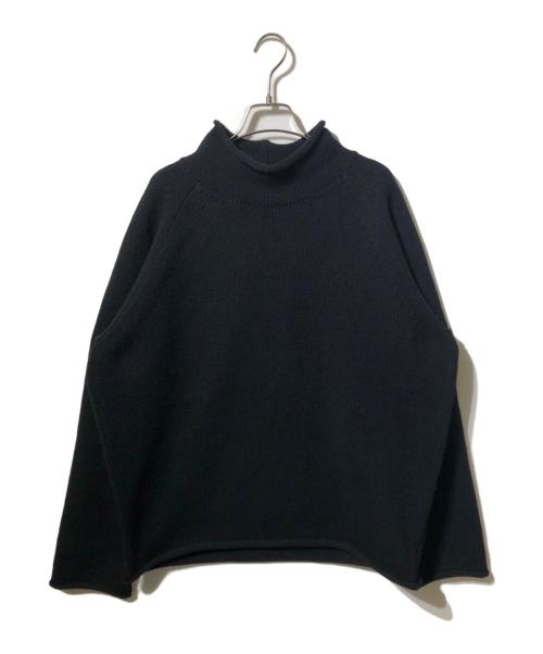 Y's for men（ワイズフォーメン）Y'S for men (ワイズフォーメン) MASSES (マシス) WOOL SINGLE STITCH MOCK NECK PULLOVER ブラック サイズ:3の古着・服飾アイテム