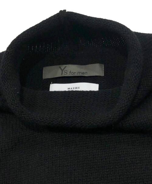 Y's for men（ワイズフォーメン）Y'S for men (ワイズフォーメン) MASSES (マシス) WOOL SINGLE STITCH MOCK NECK PULLOVER ブラック サイズ:3の古着・服飾アイテム