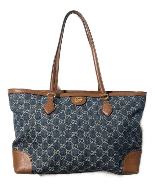 GUCCI（グッチ）GUCCI (グッチ) ミディアムトート GGデニム トートバッグ インディゴの古着・服飾アイテム