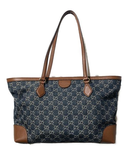 GUCCI（グッチ）GUCCI (グッチ) ミディアムトート GGデニム トートバッグ インディゴの古着・服飾アイテム
