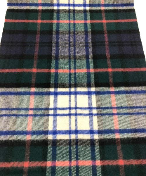 JOHNSTONS OF ELGIN（ジョンストンズオブエルガン）JOHNSTONS OF ELGIN (ジョンストンズオブエルガン) カシミヤチェックストール グリーン×ブルーの古着・服飾アイテム