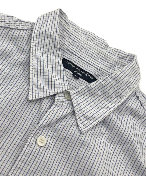 COMME des GARCONS HOMME（コムデギャルソン オム）COMME des GARCONS HOMME (コムデギャルソン オム) 長袖チェックシャツ ホワイト サイズ:Lの古着・服飾アイテム