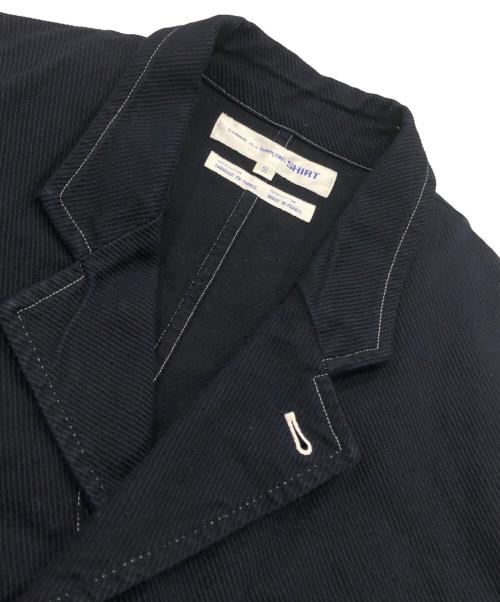 COMME des GARCONS SHIRT（コムデギャルソンシャツ）COMME des GARCONS SHIRT (コムデギャルソンシャツ) テーラーカラーカバーオールジャケット ネイビー サイズ:Sの古着・服飾アイテム