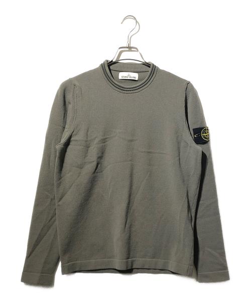 STONE ISLAND（ストーンアイランド）STONE ISLAND (ストーンアイランド) ウールブレンドクルーニット カーキ サイズ:Sの古着・服飾アイテム