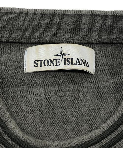STONE ISLAND（ストーンアイランド）STONE ISLAND (ストーンアイランド) ウールブレンドクルーニット カーキ サイズ:Sの古着・服飾アイテム