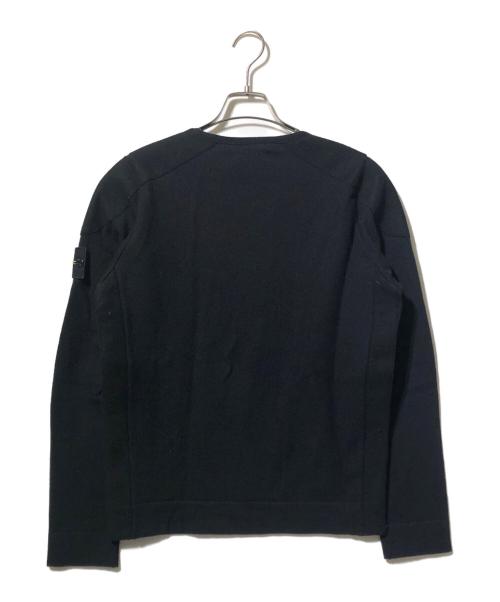 STONE ISLAND（ストーンアイランド）STONE ISLAND (ストーンアイランド) ウールサイドラインニット ブラック サイズ:Mの古着・服飾アイテム