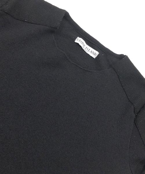 STONE ISLAND（ストーンアイランド）STONE ISLAND (ストーンアイランド) ウールサイドラインニット ブラック サイズ:Mの古着・服飾アイテム