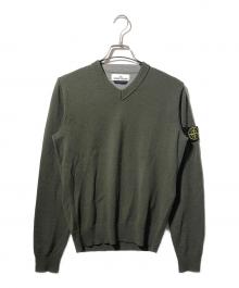 STONE ISLAND（ストーンアイランド）の古着「Vネックニット」｜グリーン