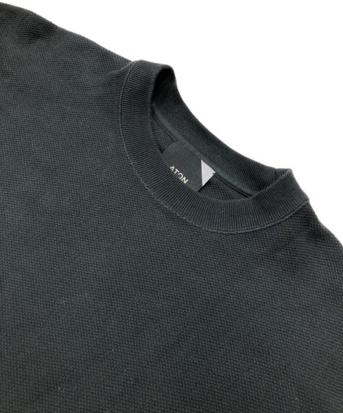 ATON（エイトン）ATON (エイトン) 鹿の子スウェット ブラック サイズ:6の古着・服飾アイテム