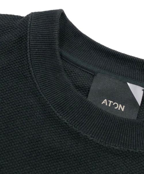 ATON（エイトン）ATON (エイトン) 鹿の子スウェット ブラック サイズ:6の古着・服飾アイテム