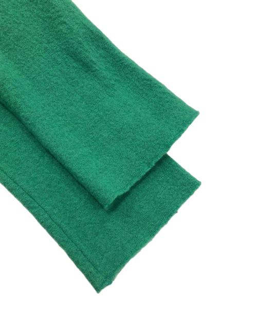 45rpm（45アールピーエム）45rpm (45アールピーエム) ウール縮絨フリルニット グリーン サイズ:3の古着・服飾アイテム