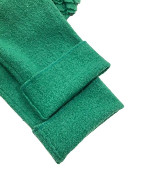 45rpm（45アールピーエム）45rpm (45アールピーエム) ウール縮絨フリルニット グリーン サイズ:3の古着・服飾アイテム