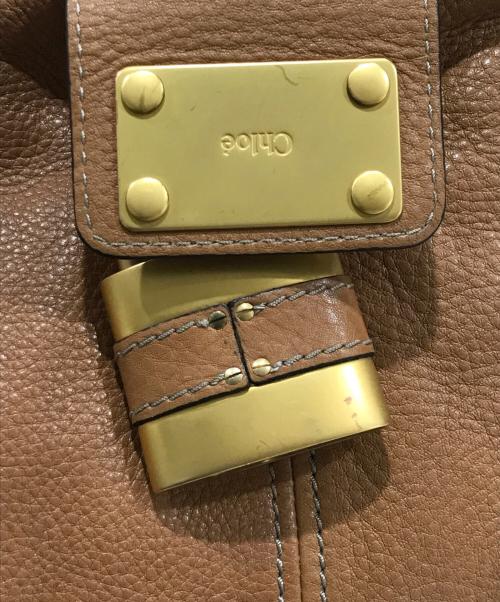 Chloe（クロエ）Chloe (クロエ) レザーワンショルダーバッグ ブラウンの古着・服飾アイテム