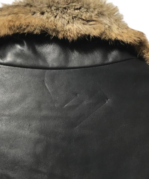 BURBERRY BLACK LABEL（バーバリーブラックレーベル）BURBERRY BLACK LABEL (バーバリーブラックレーベル) ラムレザーシングルライダースジャケット ブラック サイズ:Lの古着・服飾アイテム