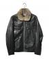 BURBERRY BLACK LABEL（バーバリーブラックレーベル）の古着「ラムレザーシングルライダースジャケット」｜ブラック
