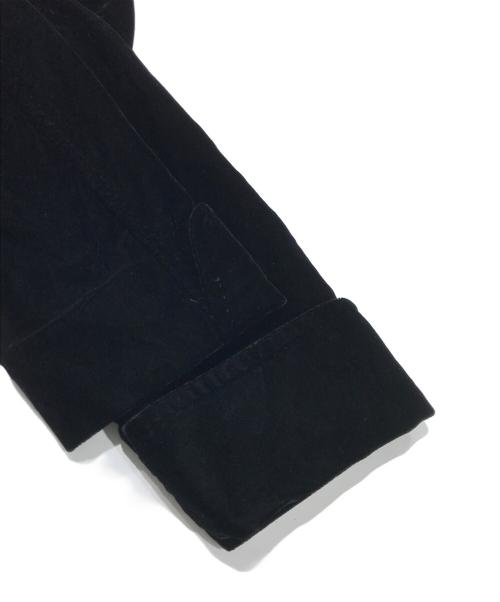 BURBERRY BLACK LABEL（バーバリーブラックレーベル）BURBERRY BLACK LABEL (バーバリーブラックレーベル) 裏ノヴァチェックベロアダブルコート ブラック サイズ:Mの古着・服飾アイテム