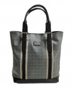 Salvatore Ferragamoサルヴァトーレ フェラガモ）の古着「ガンチーニモノグラムPVCトートバッグ」｜グレー