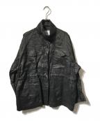 FRAMeWORKフレームワーク）の古着「ラミースタンドブルゾン/シャツジャケット」｜ブラック
