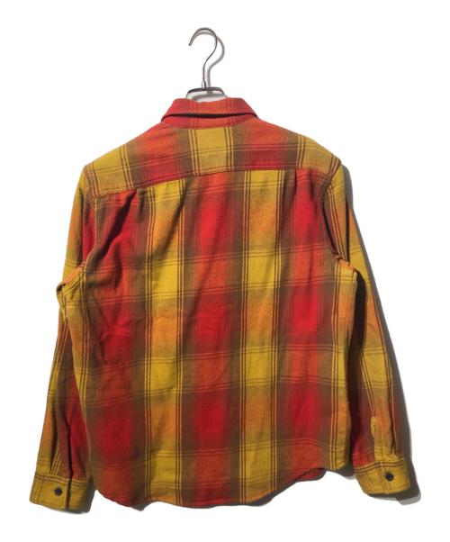 SUPREME（シュプリーム）Supreme (シュプリーム) Heavyweight Flannel シャツ オレンジ×レッド サイズ:Sの古着・服飾アイテム