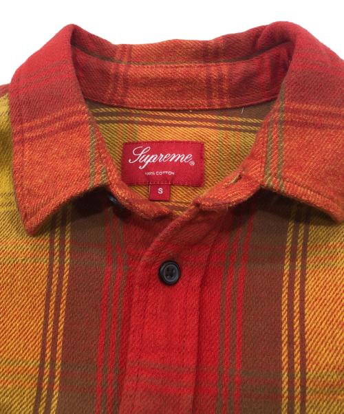 SUPREME（シュプリーム）Supreme (シュプリーム) Heavyweight Flannel シャツ オレンジ×レッド サイズ:Sの古着・服飾アイテム