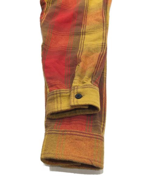 SUPREME（シュプリーム）Supreme (シュプリーム) Heavyweight Flannel シャツ オレンジ×レッド サイズ:Sの古着・服飾アイテム