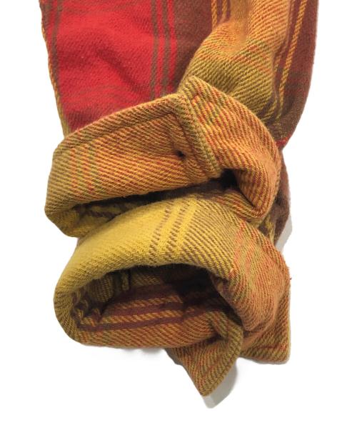 SUPREME（シュプリーム）Supreme (シュプリーム) Heavyweight Flannel シャツ オレンジ×レッド サイズ:Sの古着・服飾アイテム