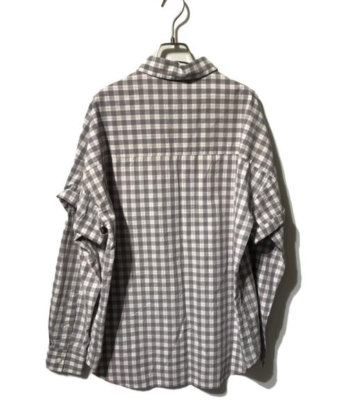 DIESEL（ディーゼル）DIESEL (ディーゼル) 長袖シャツ/チェックシャツ ホワイト×グレー サイズ:Ｓの古着・服飾アイテム