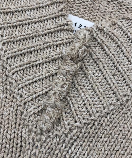 Maison Margiela（メゾンマルジェラ）Maison Margiela (メゾンマルジェラ) コットンセルロースヘンプニットベスト ベージュ サイズ:Sの古着・服飾アイテム