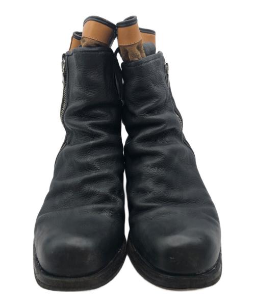 MIHARA YASUHIRO（ミハラヤスヒロ）MIHARA YASUHIRO (ミハラヤスヒロ) サイドジップ レイヤードブーツ ブラック サイズ:27の古着・服飾アイテム