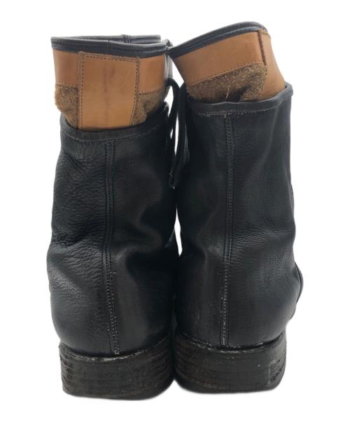 MIHARA YASUHIRO（ミハラヤスヒロ）MIHARA YASUHIRO (ミハラヤスヒロ) サイドジップ レイヤードブーツ ブラック サイズ:27の古着・服飾アイテム