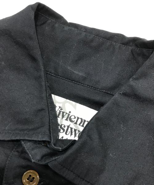 Vivienne Westwood man（ヴィヴィアン ウェストウッド マン）Vivienne Westwood man (ヴィヴィアン ウェストウッド マン) オーブ刺繍ハイネックシャツ/半袖シャツ ブラック サイズ:46の古着・服飾アイテム