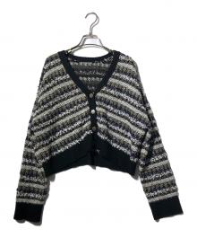 GRACE CONTINENTAL（（グレースコンチネンタル）の古着「金釦ツイードライクジャケット」｜ブラック