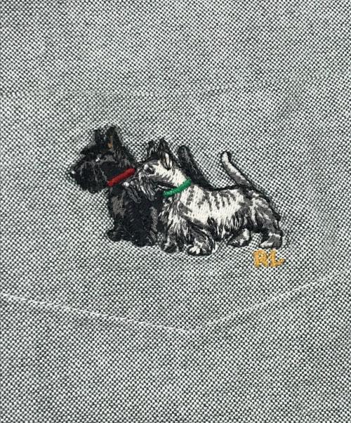 RALPH LAUREN（ラルフローレン）RALPH LAUREN (ラルフローレン) テリア刺繍 BLAKE シャツ ブルー サイズ:Mの古着・服飾アイテム
