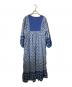 Pondichery (ポンディシェリ) 総柄ワンピース/長袖ワンピース ブルー サイズ:Free：5000円