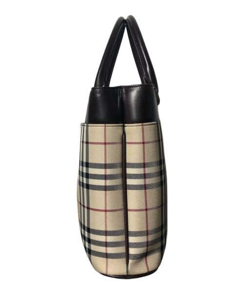 BURBERRY（バーバリー）BURBERRY (バーバリー) ノヴァチェックトートバッグ ブラウン×ベージュの古着・服飾アイテム