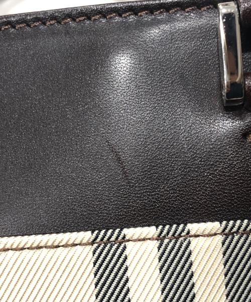 BURBERRY（バーバリー）BURBERRY (バーバリー) ノヴァチェックトートバッグ ブラウン×ベージュの古着・服飾アイテム