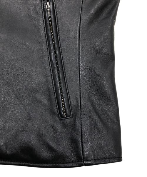 BEAMS Lights（ビームスライト）BEAMS Lights (ビームスライト) シープスキンレザージャケット ブラック サイズ:Sの古着・服飾アイテム