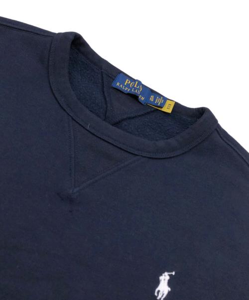 POLO RALPH LAUREN（ポロ・ラルフローレン）POLO RALPH LAUREN (ポロ・ラルフローレン) クルーネックスウェット ネイビー サイズ:XLの古着・服飾アイテム