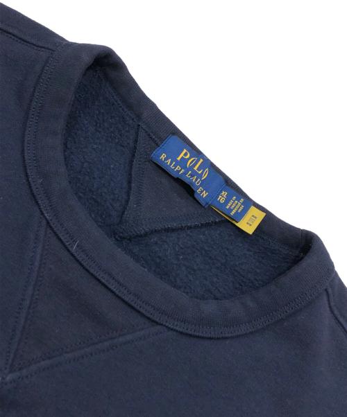 POLO RALPH LAUREN（ポロ・ラルフローレン）POLO RALPH LAUREN (ポロ・ラルフローレン) クルーネックスウェット ネイビー サイズ:XLの古着・服飾アイテム