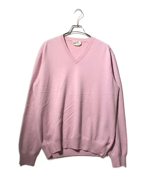 HERMES（エルメス）HERMES (エルメス) カシミヤニット ピンク サイズ:XLの古着・服飾アイテム