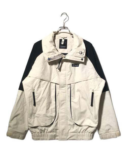 Columbia（コロンビア）Columbia (コロンビア) パウダーケグ II リマスタードインターチェンジナイロンジャケット ブルー×ベージュ サイズ:Sの古着・服飾アイテム