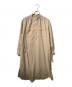 A.P.C.（アーペーセー）の古着「タックギャザーシャツワンピース/長袖ワンピース」｜ベージュ