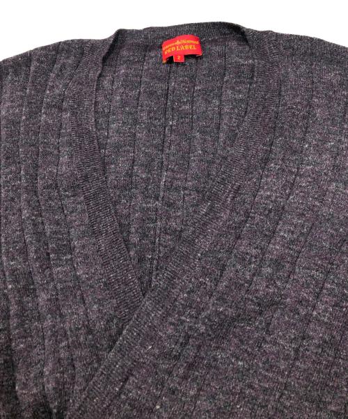 Vivienne Westwood RED LABEL（ヴィヴィアンウエストウッドレッドレーベル）Vivienne Westwood RED LABEL (ヴィヴィアンウエストウッドレッドレーベル) カシュクールニットワンピース パープル サイズ:2の古着・服飾アイテム